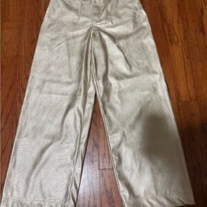 Vince Camuto Metallic Gold Trousers